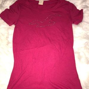 Pink Hollister short sleeve t-shirt